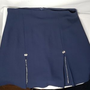 Modern Times Navy Blue Skirt Size XL